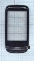 Сенсорное стекло (тачскрин) для Huawei Ideos X3, черный c рамкой