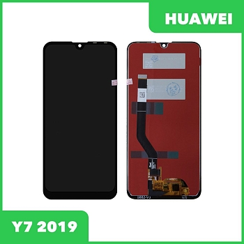 LCD дисплей для Huawei Y7 2019 с тачскрином (черный) 100% оригинал