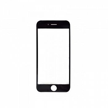 Стекло+рамка+клей OCA для iPhone 6 Plus (черный)