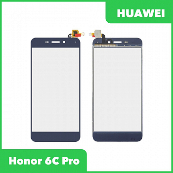 Сенсорное стекло (тачскрин) для Huawei Honor 6C Pro (JMM-L22), синий
