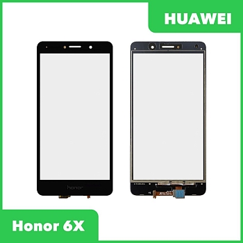 Сенсорное стекло (тачскрин) для Huawei Honor 6X (BLN-L21), черный