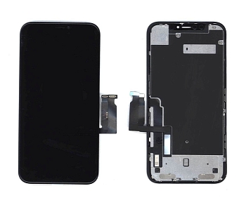 Дисплей для Apple iPhone XR в сборе с тачскрином (Fox) в сборе, черный с рамкой