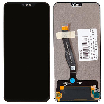 Дисплей в сборе с тачскрином для Huawei Honor 8X, черный (оригинал lcd)