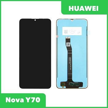 LCD дисплей для Huawei Nova Y70 с тачскрином, черный (оригинал)
