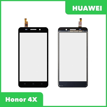 Сенсорное стекло (тачскрин) для Huawei Honor 4X (CHE2-L11), черный