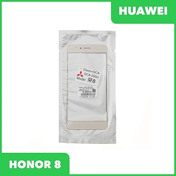 Стекло + OCA пленка для переклейки Huawei Honor 8 (FRD-L09), золотой