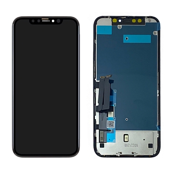 Дисплей для iPhone XR + тачскрин черный с рамкой (In-Cell JK)