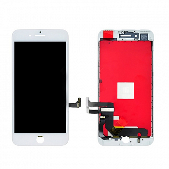Модуль для Apple iPhone 8 Plus, белый с рамкой (LCD)