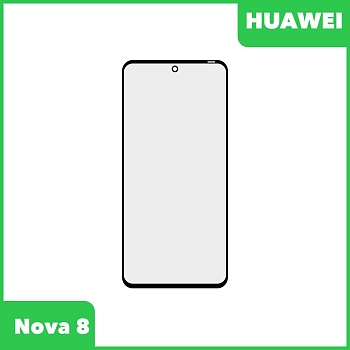 Стекло + OCA пленка для переклейки Huawei Nova 8, черный