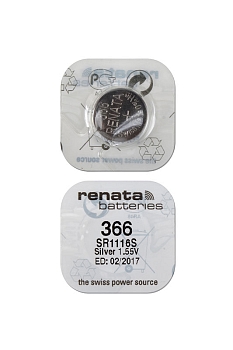 Батарейка (элемент питания) Renata SR1116S 366, 1 штука