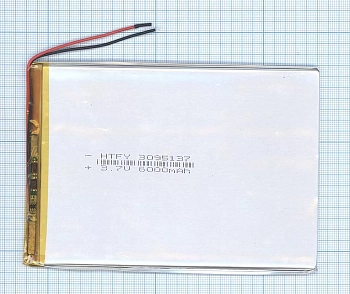 Аккумуляторная батарея Li-Pol (3x95x137мм), 2pin, 3.7В, 6000мАч