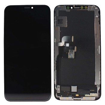 Дисплей для iPhone Xs + тачскрин черный с рамкой (OLED GX)