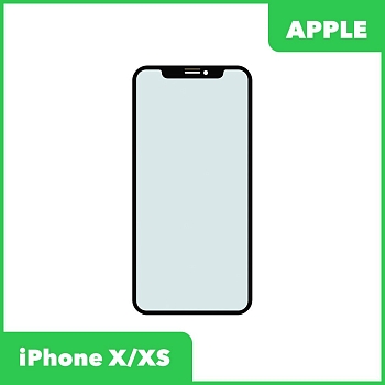 Стекло для переклейки дисплея Apple iPhone X, XS, черный (оригинал)