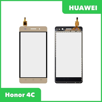 Сенсорное стекло (тачскрин) для Huawei Honor 4C (CHM-U01), золотой