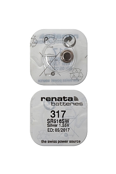 Батарейка (элемент питания) Renata SR516SW 317, 1 штука