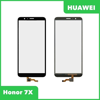 Стекло + тачскрин + OCA пленка для переклейки Huawei Honor 7X (5.9") (BND-L21), черный