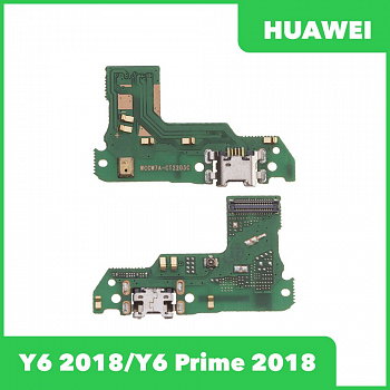 Разъем зарядки для телефона Huawei Y6 2018, Y6 Prime 2018 c микрофоном