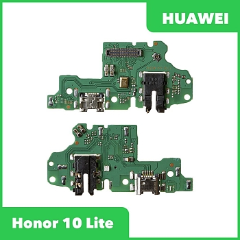 Разъем зарядки для телефона Huawei Honor 10 Lite (HRY-LX1) с разъемом гарнитуры и микрофоном