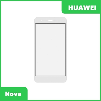 Стекло + OCA пленка для переклейки Huawei Nova (CAN-L11), белый