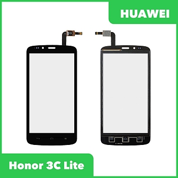 Сенсорное стекло (тачскрин) для Huawei Honor 3C Lite (HOL-U19), черный