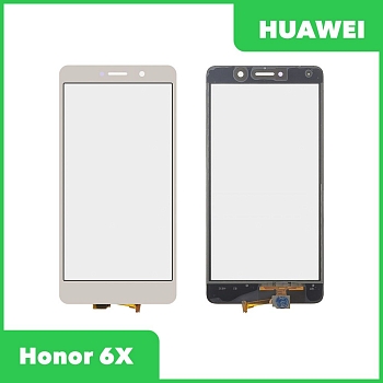 Сенсорное стекло (тачскрин) для Huawei Honor 6X (BLN-L21), золотой