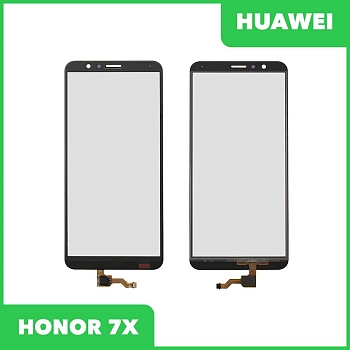 Сенсорное стекло (тачскрин) для Huawei Honor 7X (BND-L21), черный