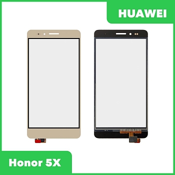 Сенсорное стекло (тачскрин) для Huawei Honor 5X (KIW-L21), золотой