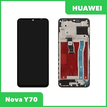 LCD дисплей для Huawei Nova Y70 (MGA-LX9N) с тачскрином, оригинал в рамке (черный)