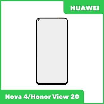 Стекло + OCA пленка для переклейки Huawei Nova 4, черный