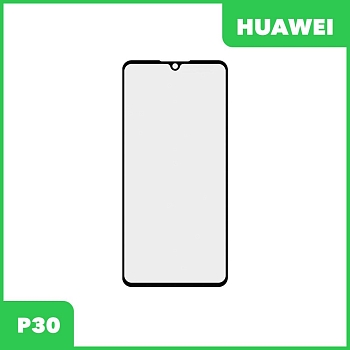 Стекло + OCA пленка для переклейки Huawei P30 (ELE-L29), черный