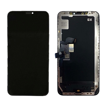Дисплей для iPhone Xs Max + тачскрин черный с рамкой (OLED GX)