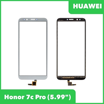 Стекло + тачскрин + OCA плёнка для переклейки Huawei Honor 7C Pro, белый